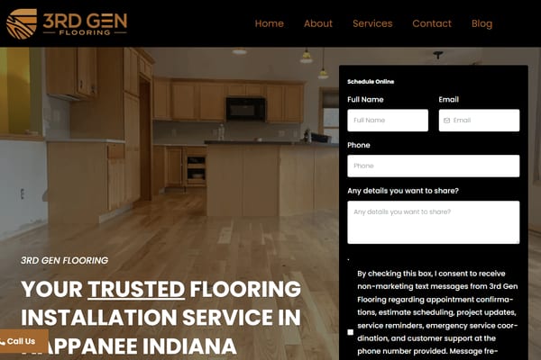 3rd Gen Flooring website, built by Local Lead Connector