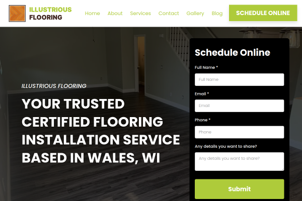 Illustrious Flooring website screenshot