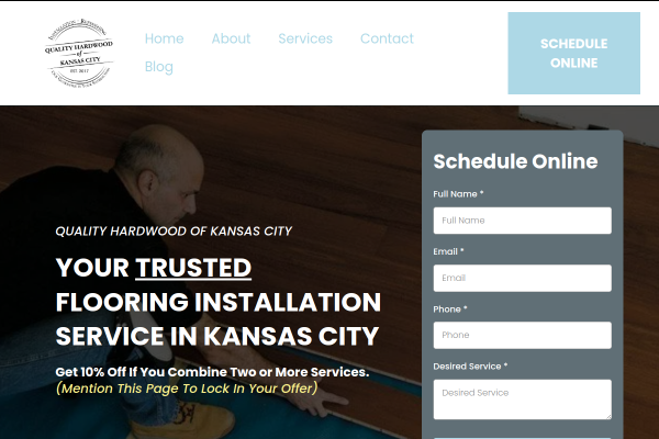 Quality Floors of Kansas City website screenshot