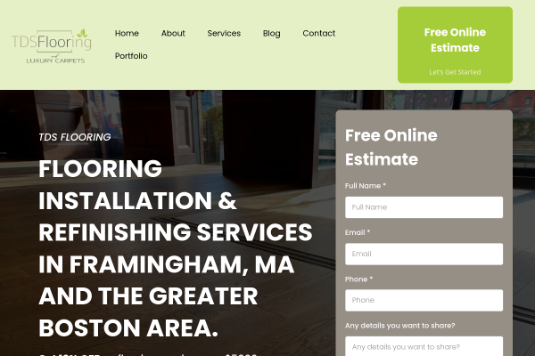 TDS Flooring website screenshot