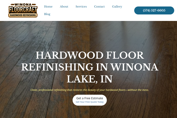 Winona FloorCraft website screenshot