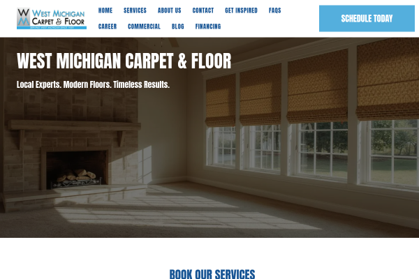 West Michigan Carpet website screenshot